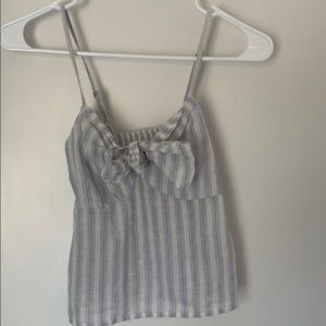 cute front tie brandy top